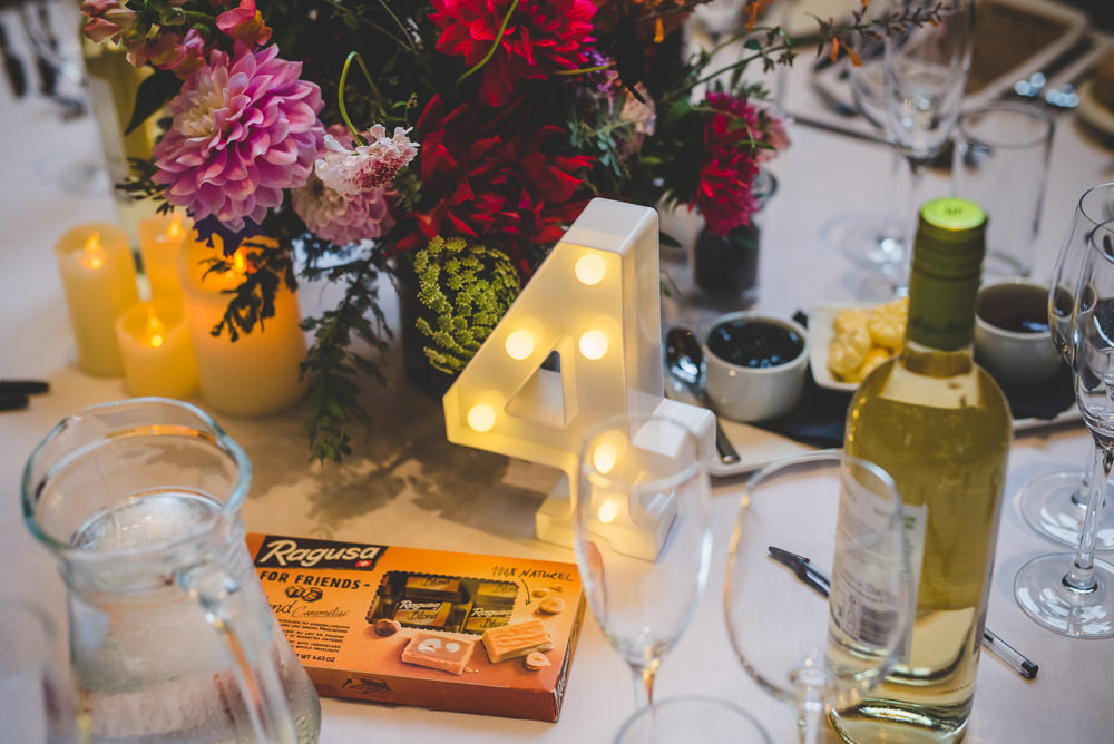Light Up Circus Table Number Bulb Victoria Gallery Museum Wedding Emma Hillier Photography