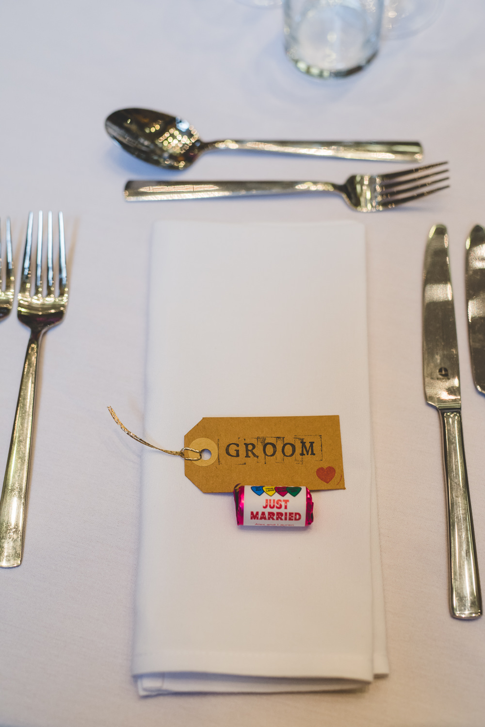 Lovehearts Luggage Tag Stamp Place Card Victoria Gallery Museum Wedding Emma Hillier Photography
