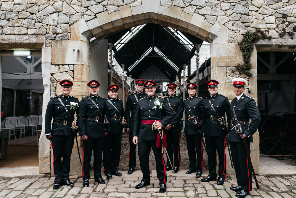 Military Uniform Groom Groomsmen Wyresdale Park Wedding Lisa Howard Photography