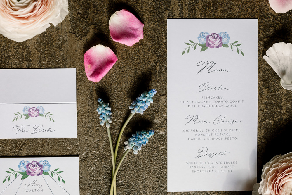 Stationery Invite Invitations Pretty Floral Flower Blossom Barn Wedding Ideas Hayley Baxter Photography
