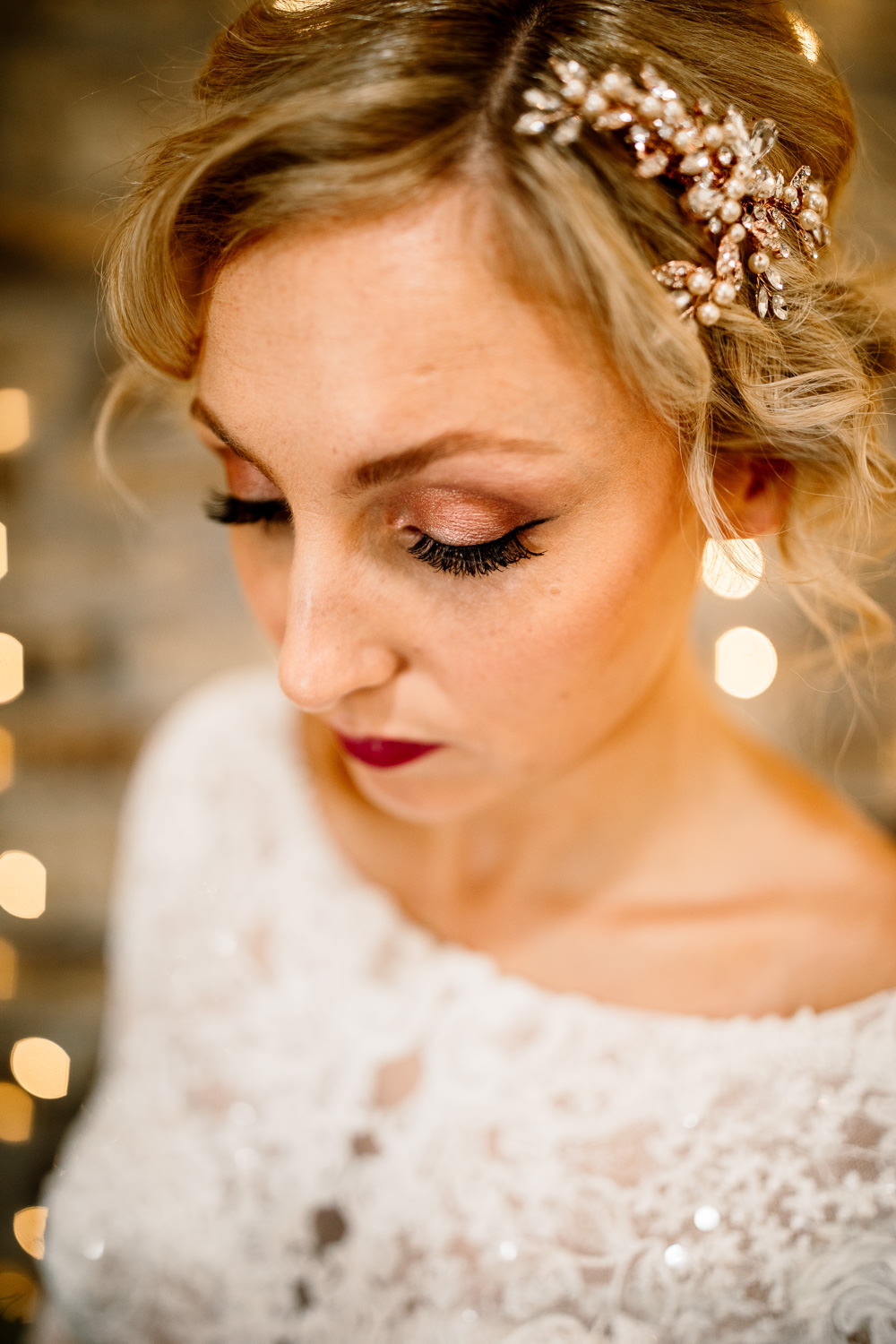 Bride Bridal Make Up Beauty Blossom Barn Wedding Ideas Hayley Baxter Photography