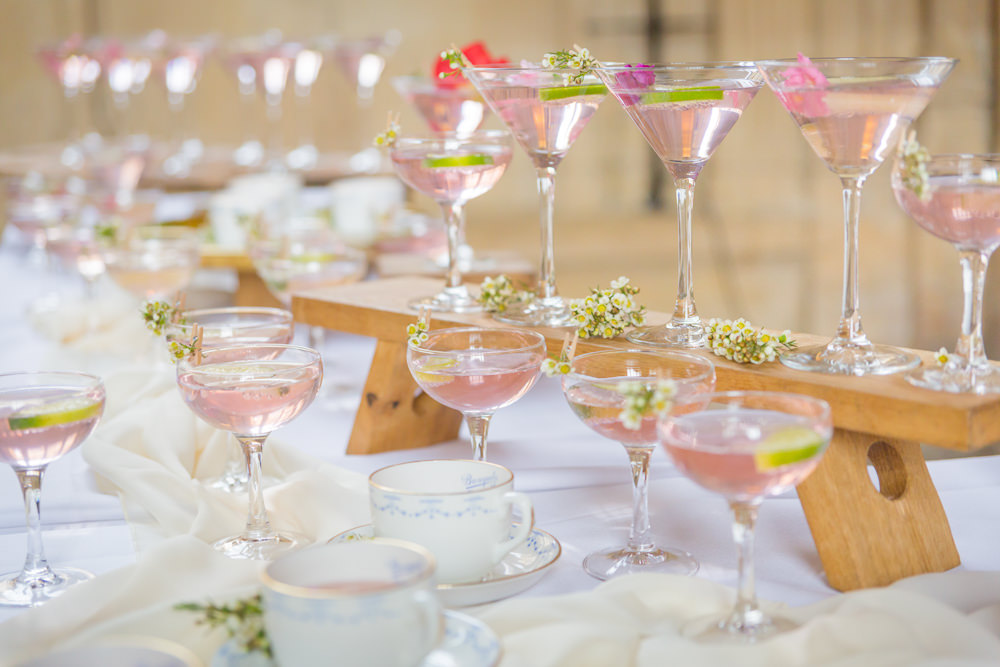 Pink Cocktails Display Bodleian Library Wedding Anita Nicholson Photography