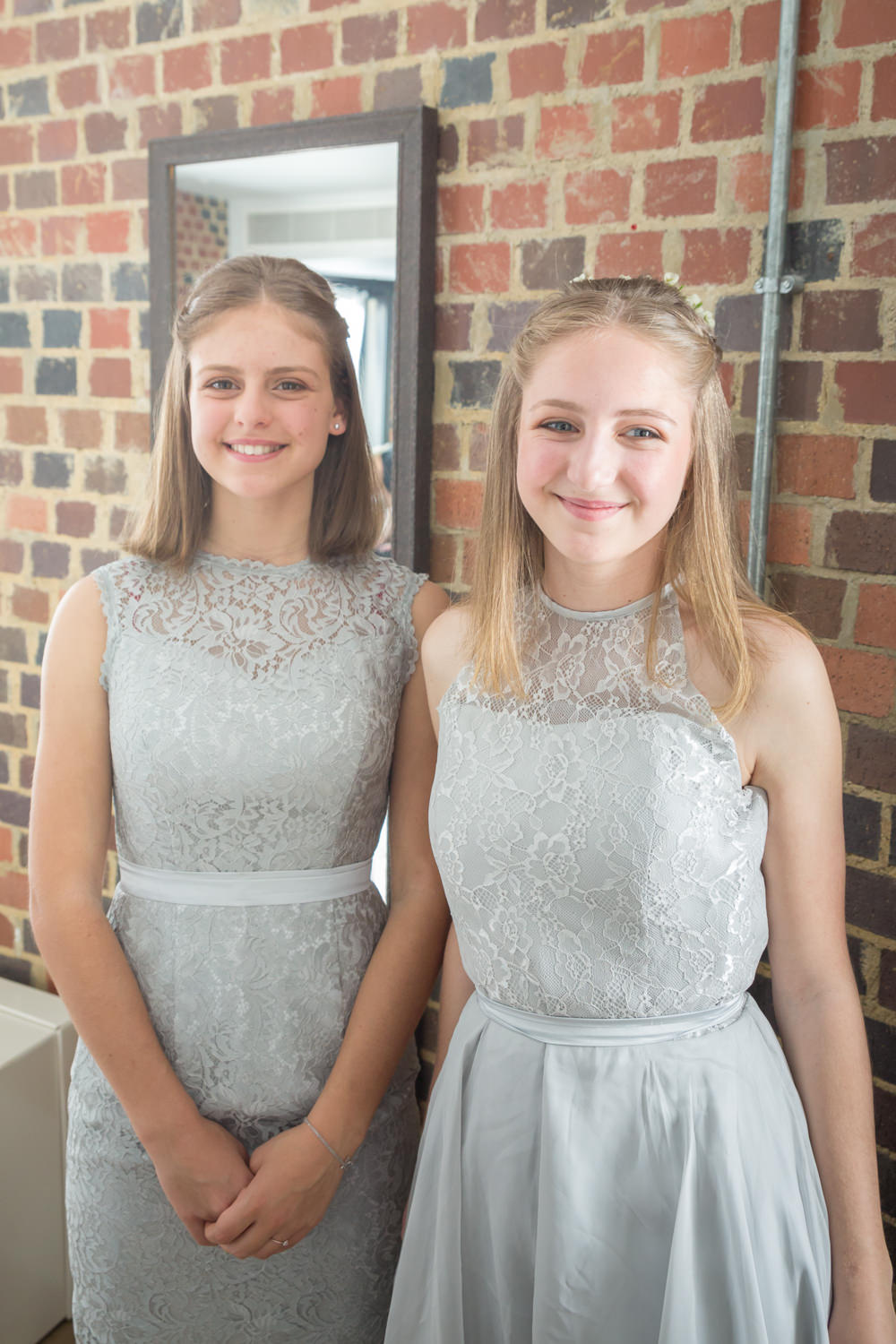 Lace Halter Neck Sweetheart Blu Bridesmaids Dresses Bodleian Library Wedding Anita Nicholson Photography