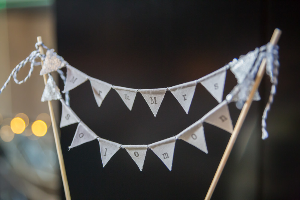 Bunting Cake Topper Mr & Mrs Bodleian Library Wedding Anita Nicholson Photography