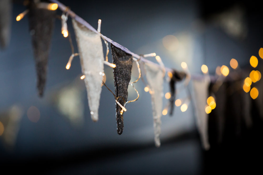 Rustic Bunting Fairy Lights Bodleian Library Wedding Anita Nicholson Photography