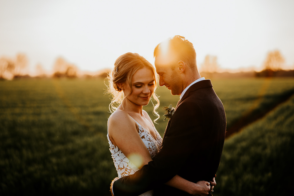 Bride Bridal Sleeveless Strappy Illusion Dress Silk Maxi Slim Separates Floral Tweed Waistcoat Groom Contemporary Barn Wedding Ryan Goold Photography