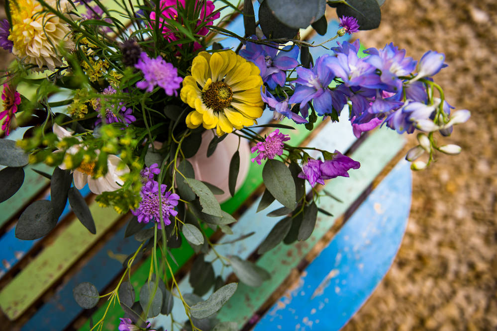 Jug Flowers Wildflowers Decor Cotswolds Garden Wedding Jonny Barratt Photography