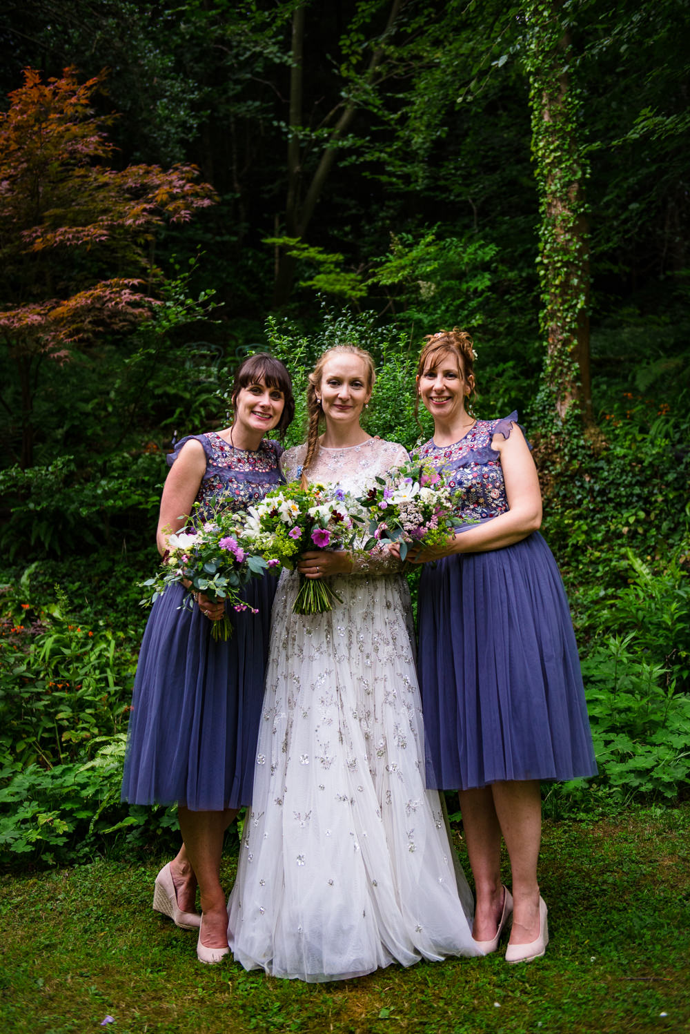 Bridesmaids Bridesmaid Dress Dresses Blue Needle and Thread Cotswolds Garden Wedding Jonny Barratt Photography