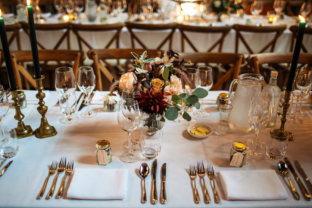 Long Tables Decor Decoration Dahlia Rose Flowers Centrepiece Cowdray House Wedding Matt Sim Photography