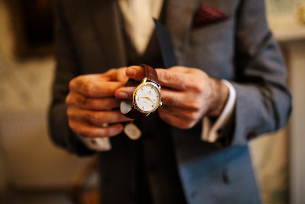 Watch Gift Present Groom Cowdray House Wedding Matt Sim Photography
