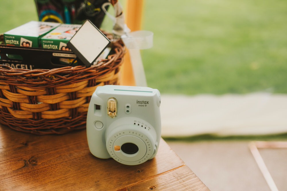 Instax Polariod Camera Guest Book Dorfold Hall Wedding Kate McCarthy Photography
