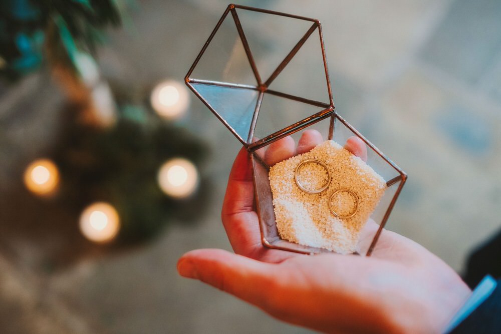 Terrarium Ring Box Dorfold Hall Wedding Kate McCarthy Photography