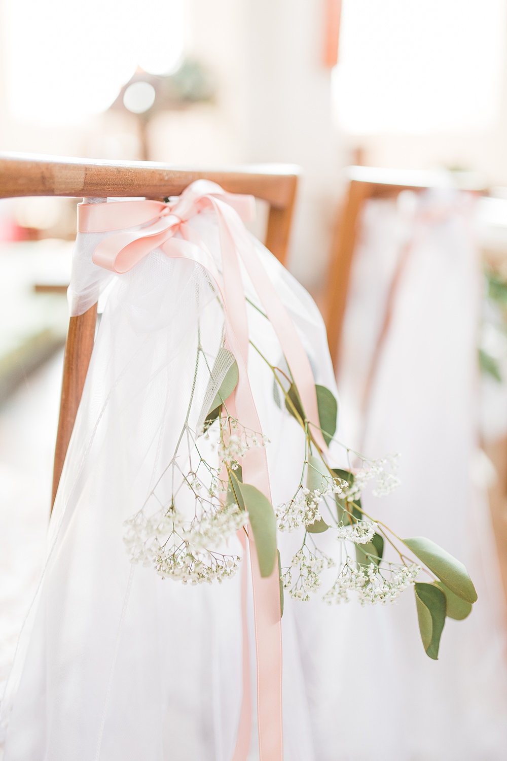 Chair Decor Fabric Flowers Granary Estates Wedding Terri & Lori Fine Art Photography and Film Studio