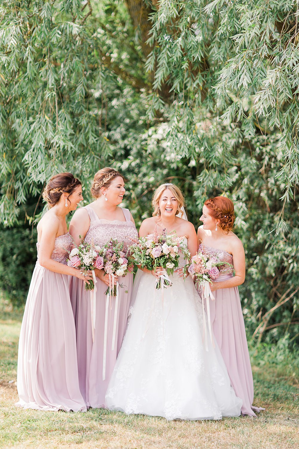 Long Pink Bridesmaids Bridesmaid Dress Dresses Granary Estates Wedding Terri & Lori Fine Art Photography and Film Studio