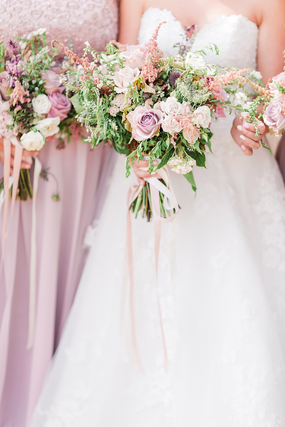 Bouquet Flowers Bride Bridal Pink Rose Astilbe Greenery Foliage Granary Estates Wedding Terri & Lori Fine Art Photography and Film Studio