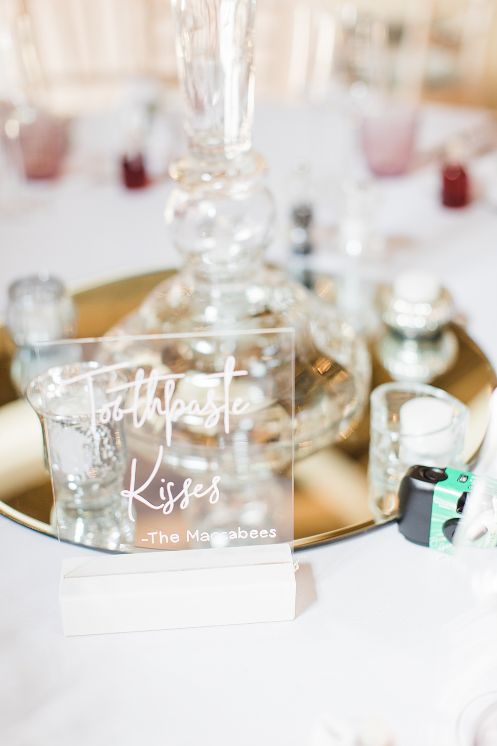 Perspex Acrylic Table Name Number Sign Granary Estates Wedding Terri & Lori Fine Art Photography and Film Studio