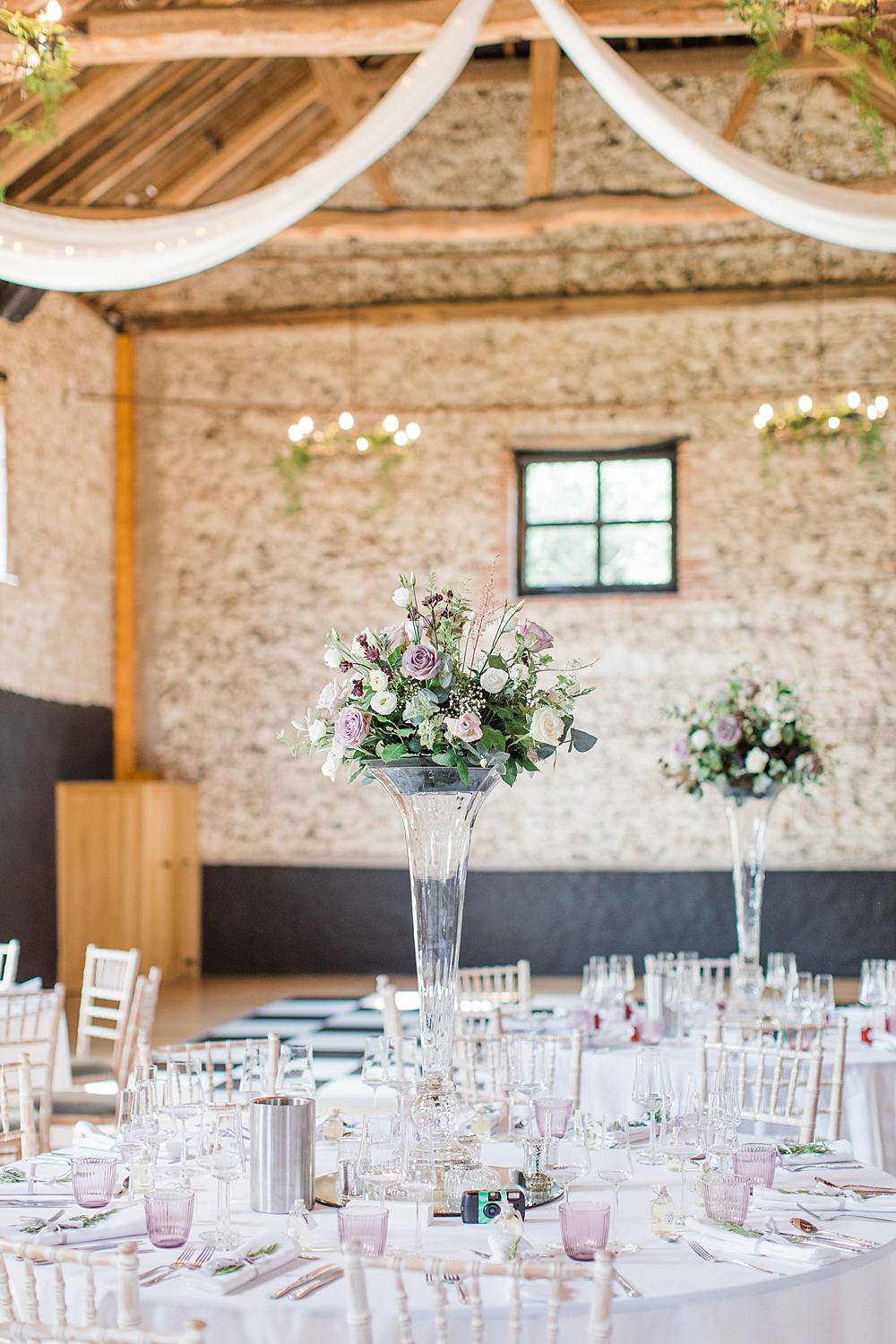 Tall Flower Arrangements Centrepiece Granary Estates Wedding Terri & Lori Fine Art Photography and Film Studio