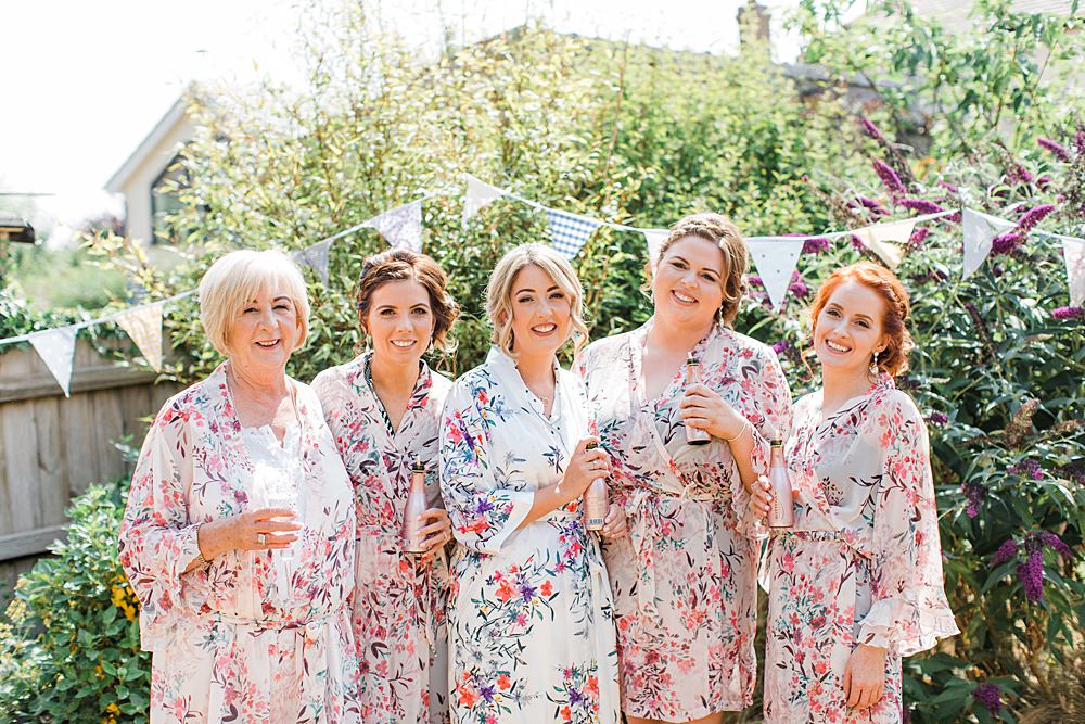 Bridesmaids Dressing Gown Robes Floral Bride Bridal Granary Estates Wedding Terri & Lori Fine Art Photography and Film Studio