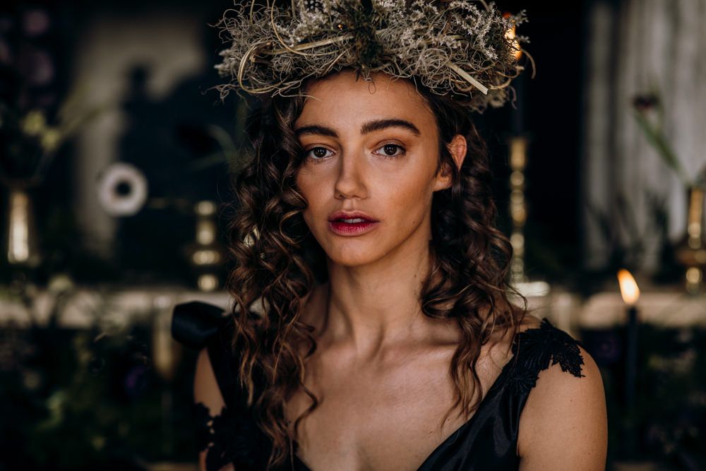 Bride Bridal Make Up Hair Flower Crown Harry Potter Wedding Ideas Thyme Lane Photography