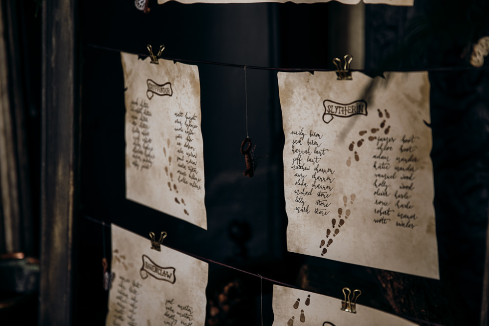 Seating Plan Table Chart Stationery Harry Potter Wedding Ideas Thyme Lane Photography