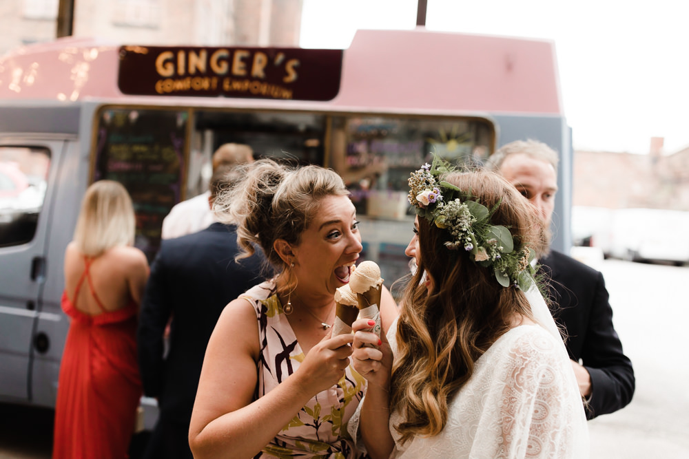 Ice Cream Van Truck Hope Mill Theatre Wedding Lee Garland Photography