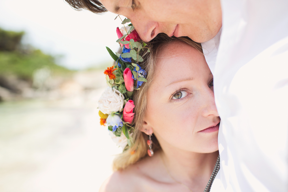 Bride Bridal Make Up Flower Crown Kefalonia Wedding Cotton Candy Weddings