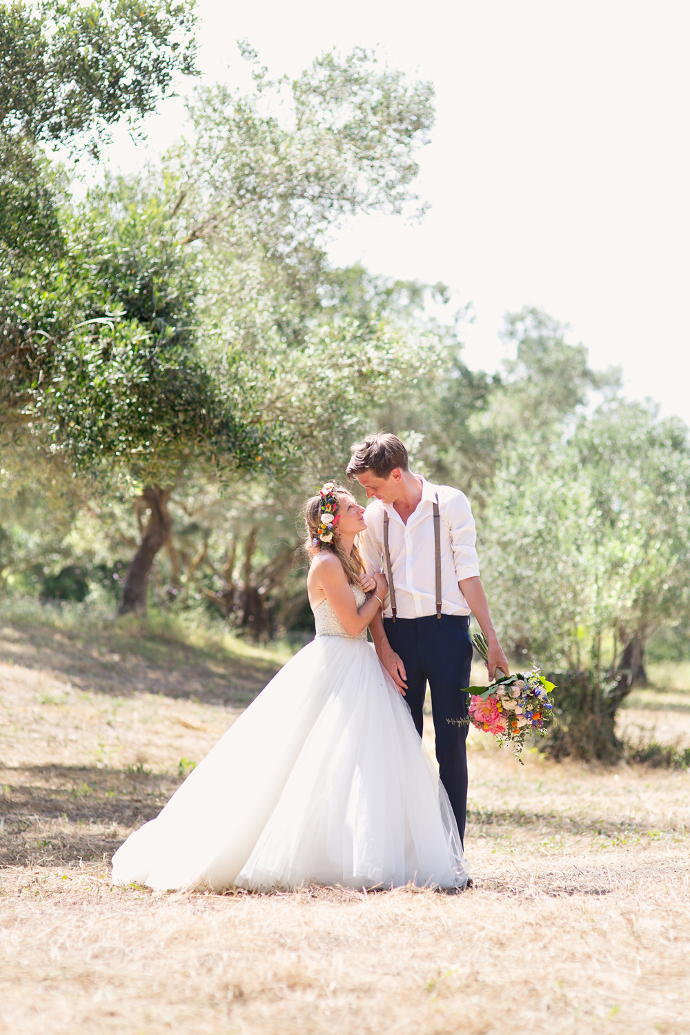 Dress Gown Bride Bridal Strapless Sweetheart Tulle Princess Kefalonia Wedding Cotton Candy Weddings