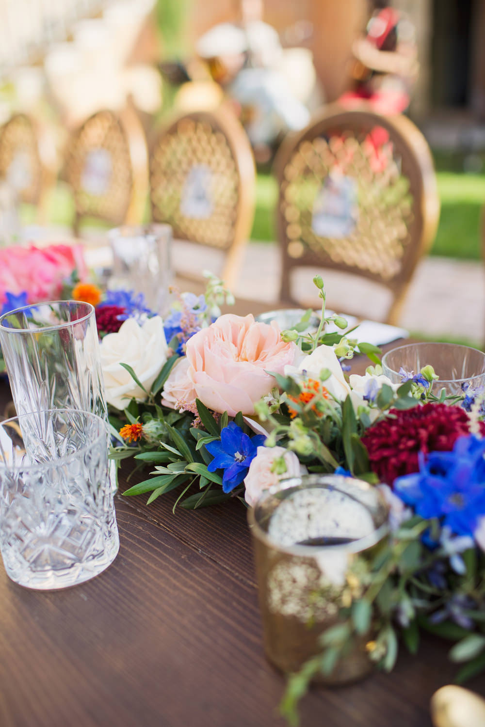 Table Decor Decorations Floral Flower Garland Swag Runner Kefalonia Wedding Cotton Candy Weddings