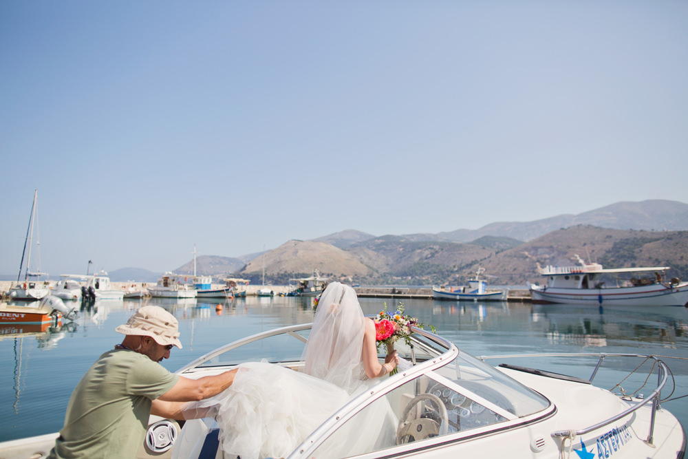 Boat Transport Kefalonia Wedding Cotton Candy Weddings