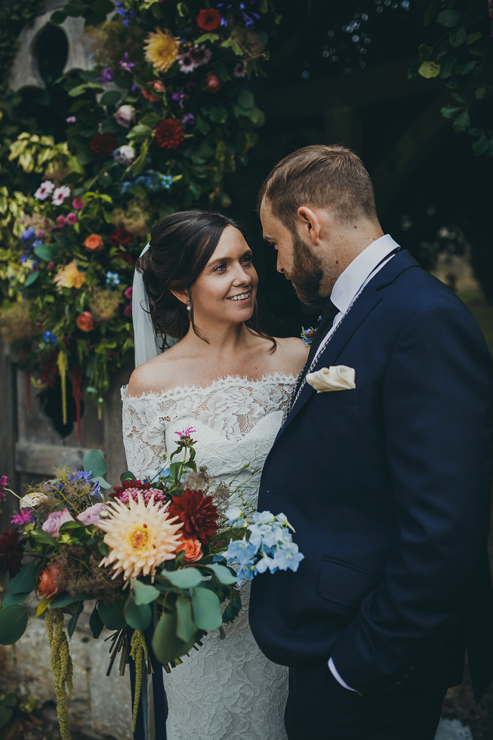 Flower Arch Flowers Church Arch Backdrop Kingsettle Stud Wedding Mark Tattersall Photography