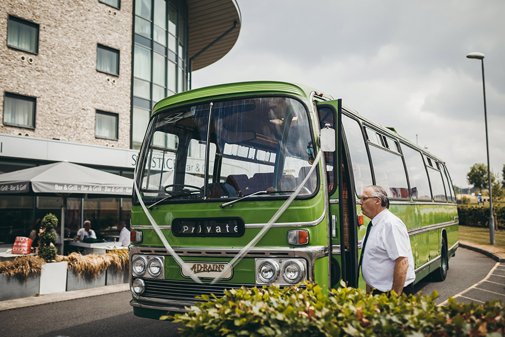 Vintage Bus Coach Transport Kingsettle Stud Wedding Mark Tattersall Photography