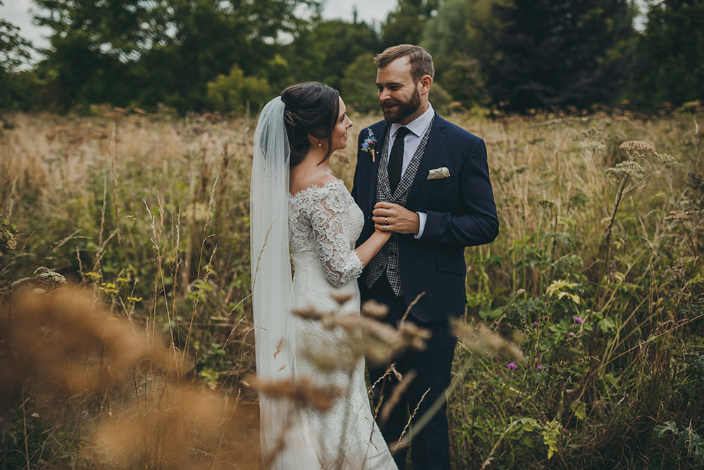 Groom Suit Waistcoat Tie Navy Grey Kingsettle Stud Wedding Mark Tattersall Photography