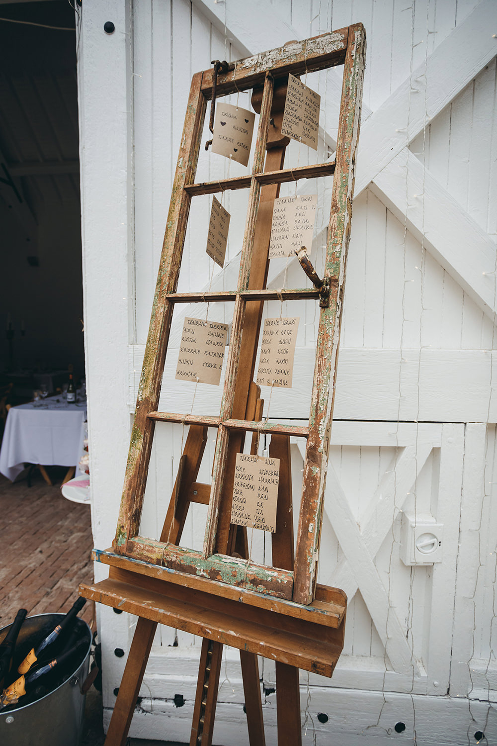 Wooden Window Seating Plan Table Chart Kingsettle Stud Wedding Mark Tattersall Photography