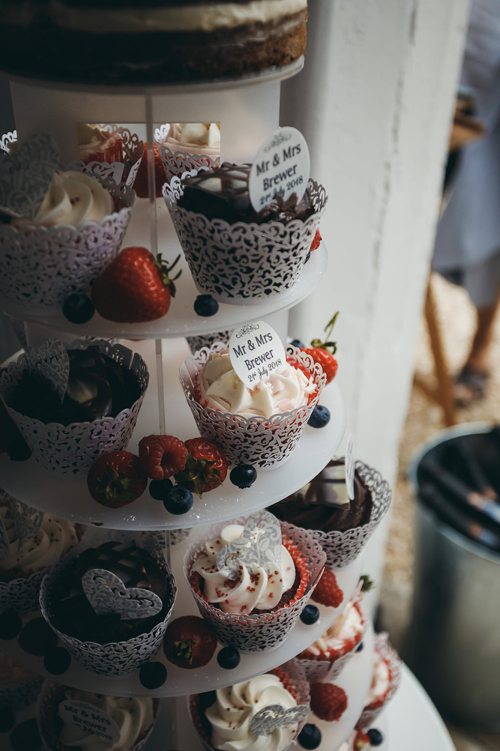 Cupcakes Tower Cake Kingsettle Stud Wedding Mark Tattersall Photography