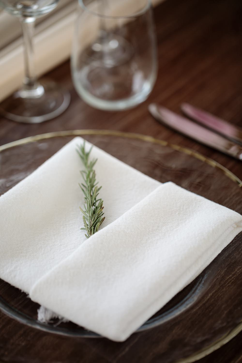 Rosemary Place Setting Los Cabos Wedding Anna Gomes Photo