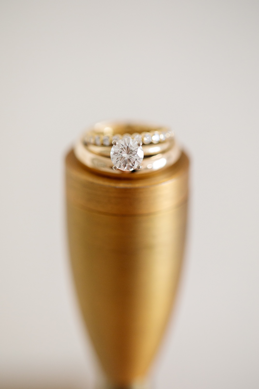 Yellow Gold Engagement Diamind Ring Band Los Cabos Wedding Anna Gomes Photo