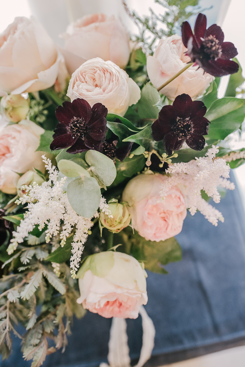 Bouquet Flowers Bride Bridal Blush Rose Astilbe Milan Wedding Rossella Putino Photographer