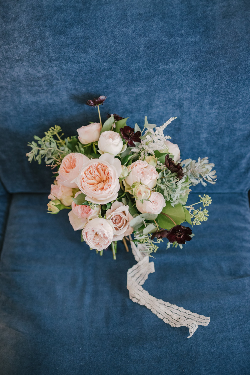 Bouquet Flowers Bride Bridal Blush Rose Astilbe Milan Wedding Rossella Putino Photographer