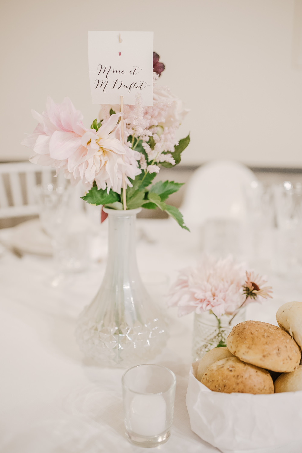 Table Decor Flowers Vase Roses Pink Milan Wedding Rossella Putino Photographer