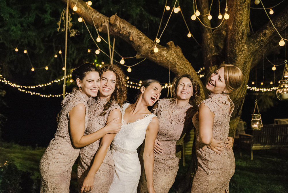Pink Lace Bridesmaid Dress Dresses Bridesmaids Milan Wedding Rossella Putino Photographer