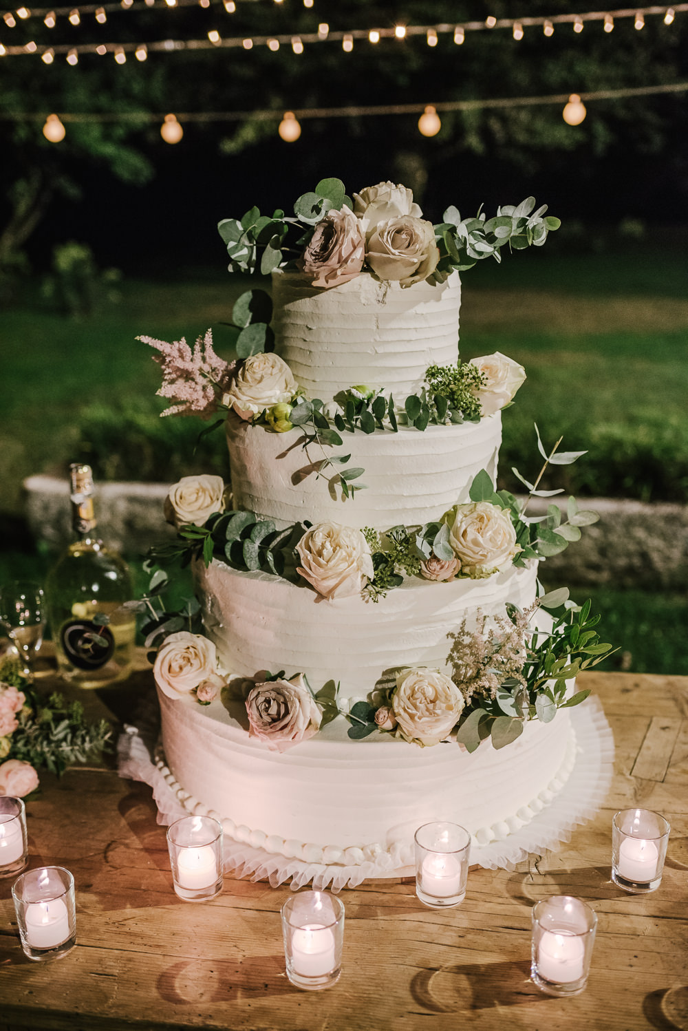 Buttercream Cake Flowers Pink Roses Milan Wedding Rossella Putino Photographer