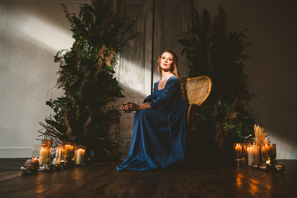 Bride Bridal Dress Gown Blue Pampas Grass Wedding Ideas Tim Stephenson Photography