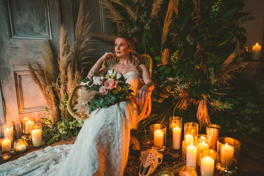 Wicker Rattan Chair Pampas Grass Wedding Ideas Tim Stephenson Photography