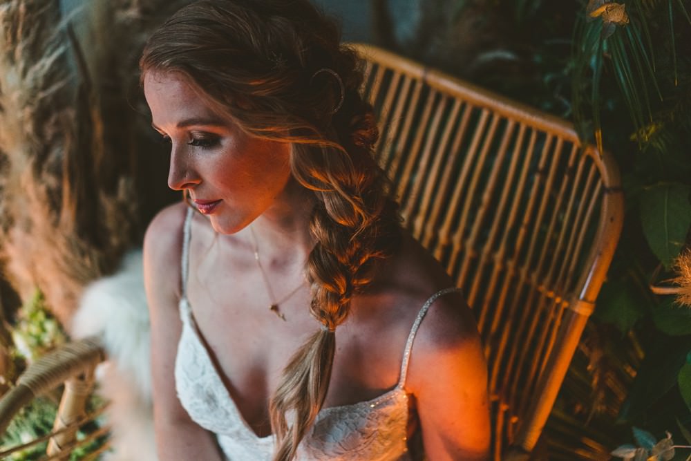 Hair Bride Bridal Style Plait Braid Celestial Star Moon Accessory Pampas Grass Wedding Ideas Tim Stephenson Photography
