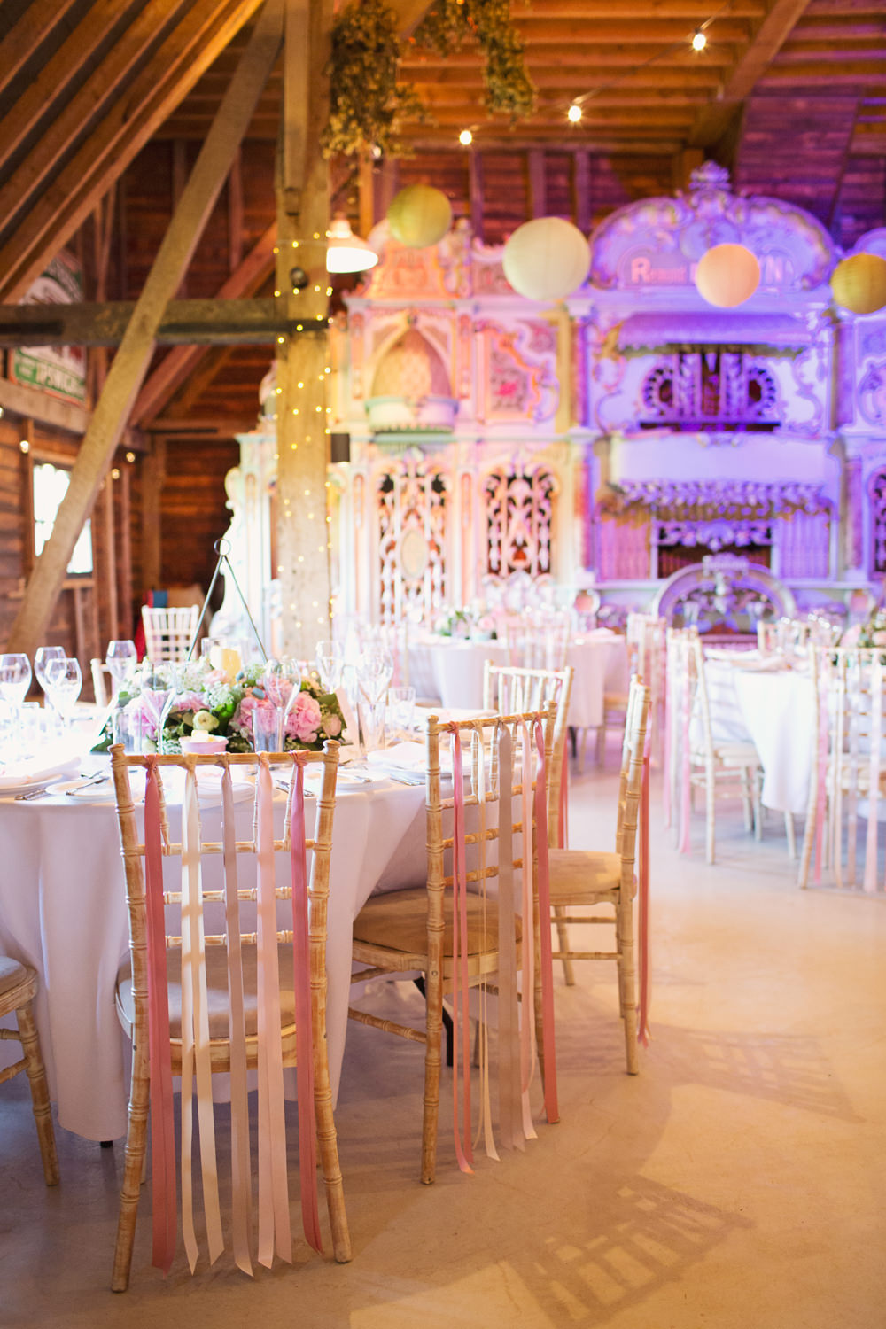 Ribbon Chair Backs Preston Court Wedding Cotton Candy Wedding Photography