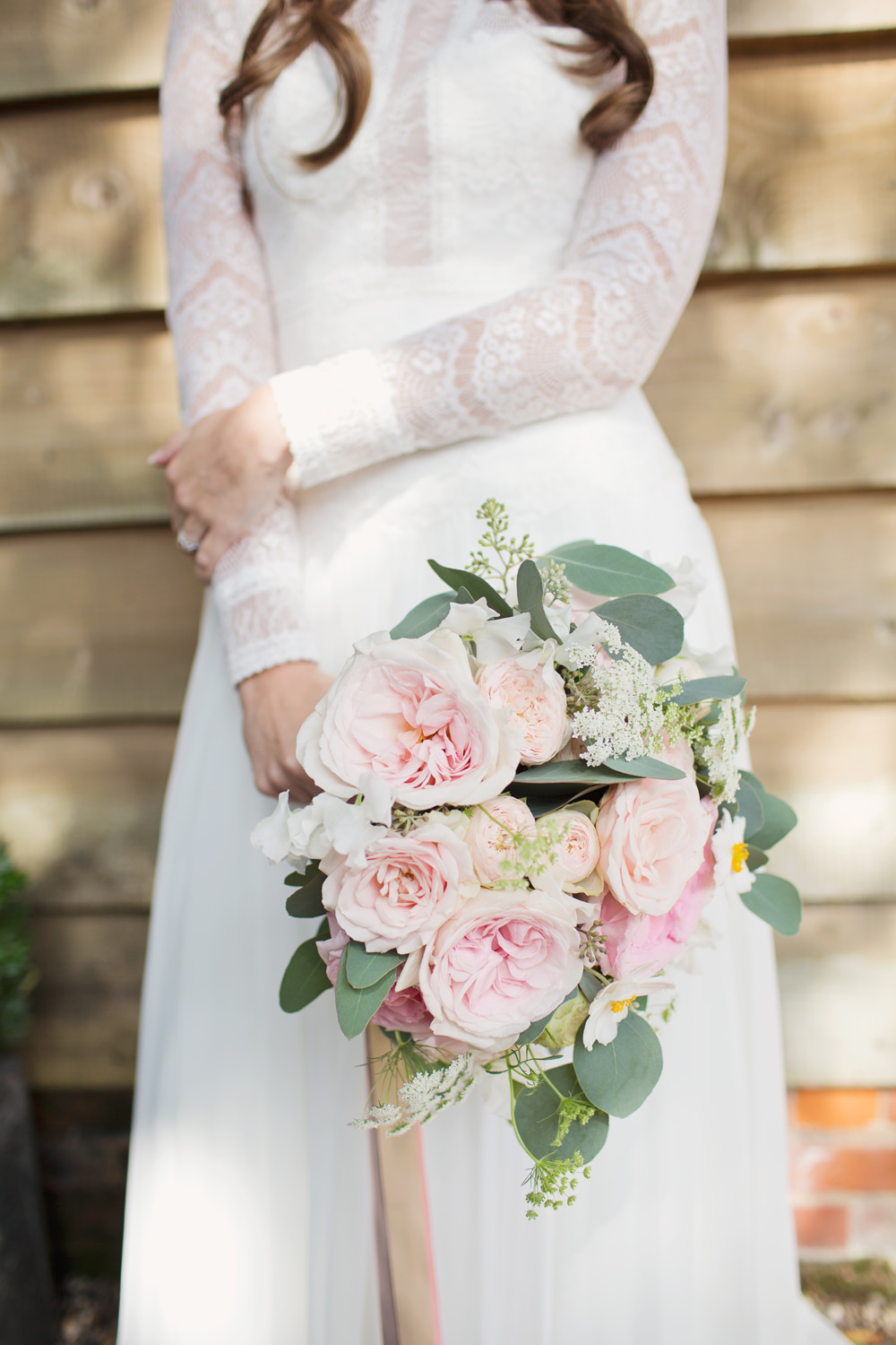 Bouquet Flowers Floral Blousy Roses Peony Eucalyptus Preston Court Wedding Cotton Candy Wedding Photography