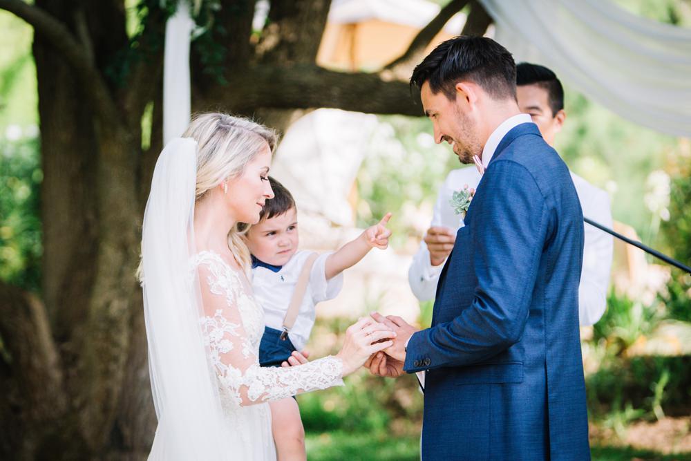 Bride Bridal Long Sleeve Lace Dress Train Navy Blue Suit Groom Veil Saint Tropez Wedding Sophie Boulet Photographe