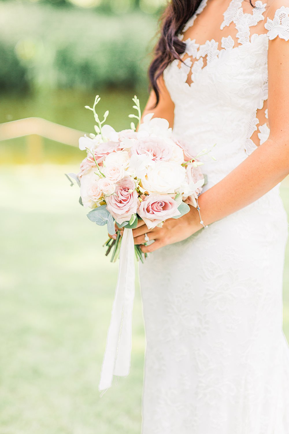 Bouquet Flowers Bride Bridal Blush Cream Rose Pink Pastel Sheene Mill Wedding Terri & Lori Photography and Film Studio