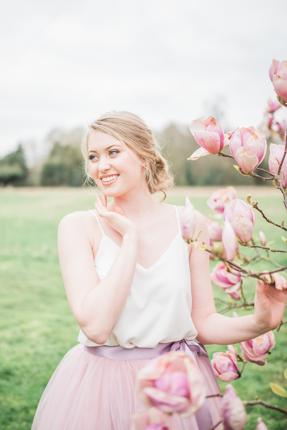 Bridesmaid Bridesmaids Tulle Skirts Tops Bows Pastel Springtime Bridal Shower Ideas Hen Party Laura Jane Photography
