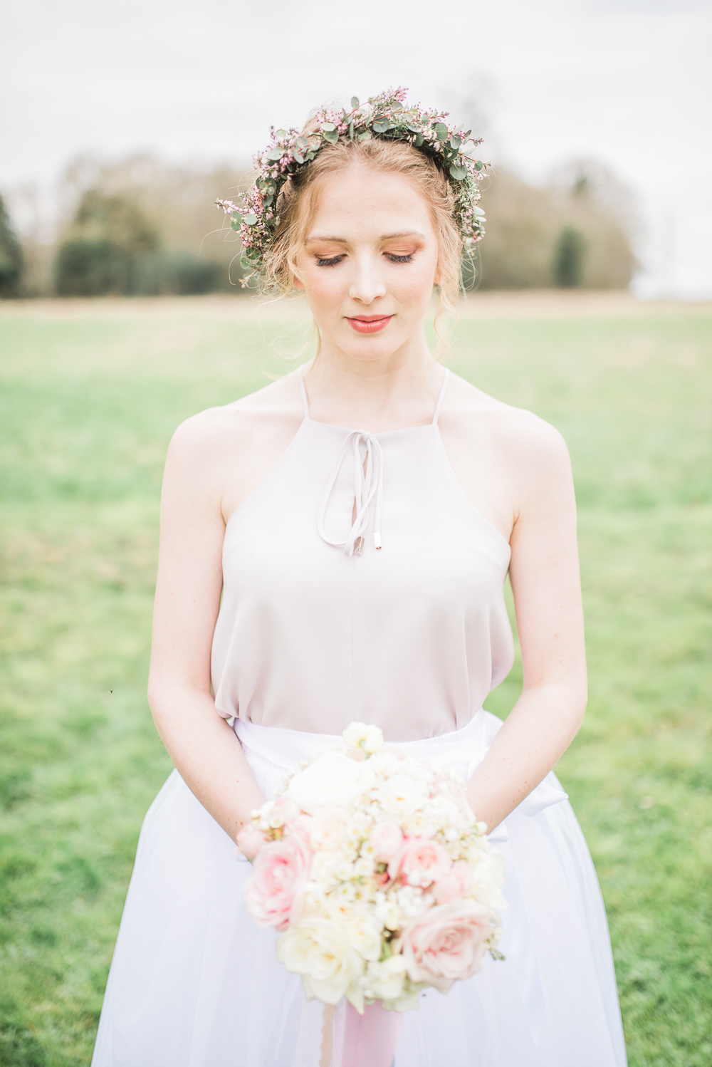 Bridesmaid Bridesmaids Tulle Skirts Tops Bows Pastel Springtime Bridal Shower Ideas Hen Party Laura Jane Photography
